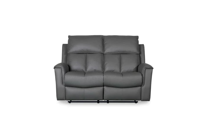 Bergamo Leather 3+2 Seater Dark Grey Recliner Sofa Set