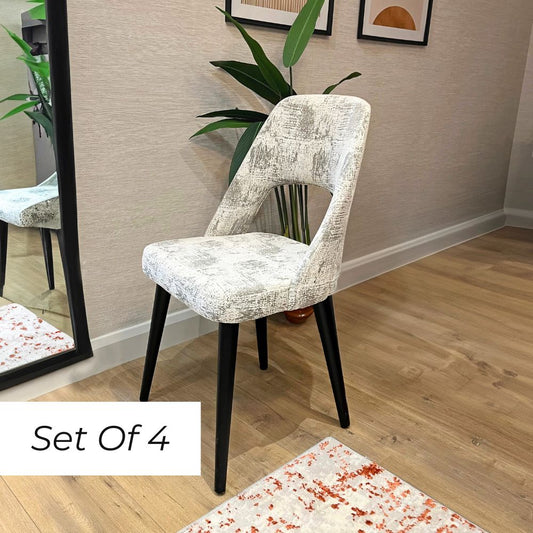 Viola Dining Chair - Silver / Grey (Set of 4)