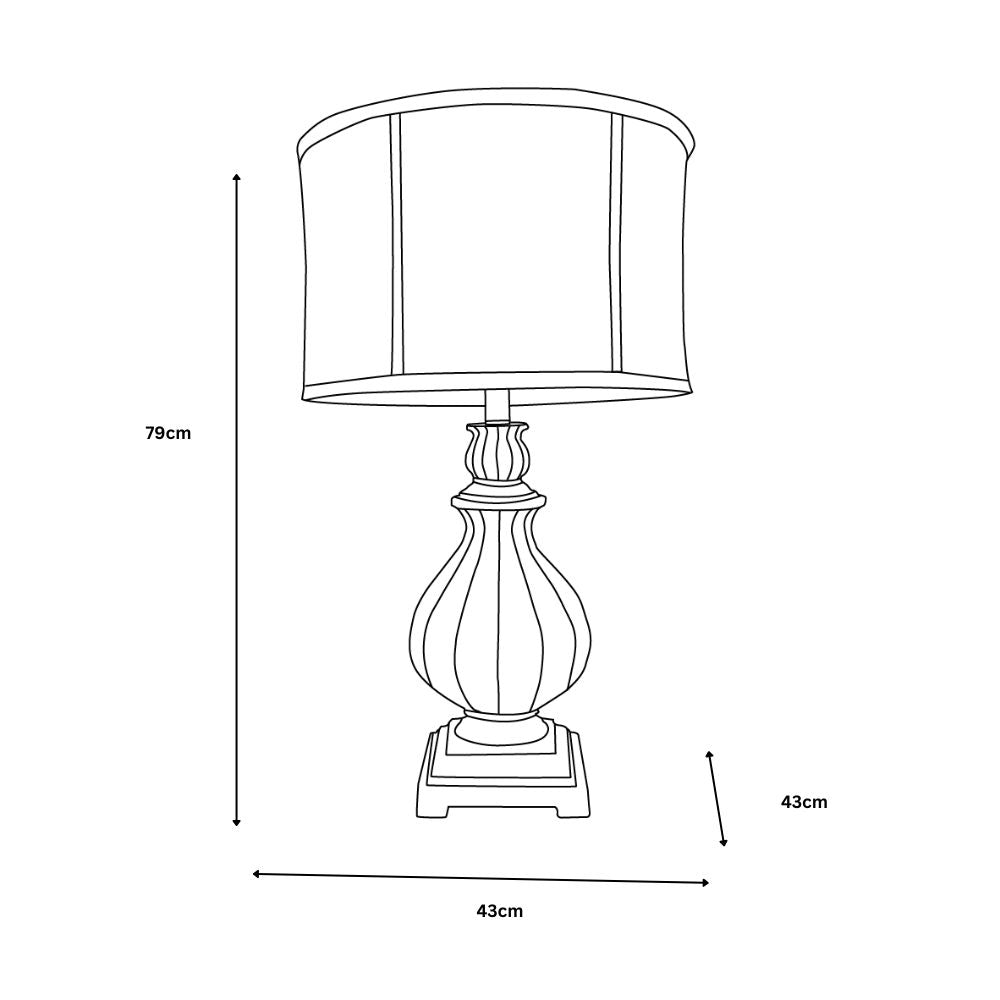 Amina White Table Lamp
