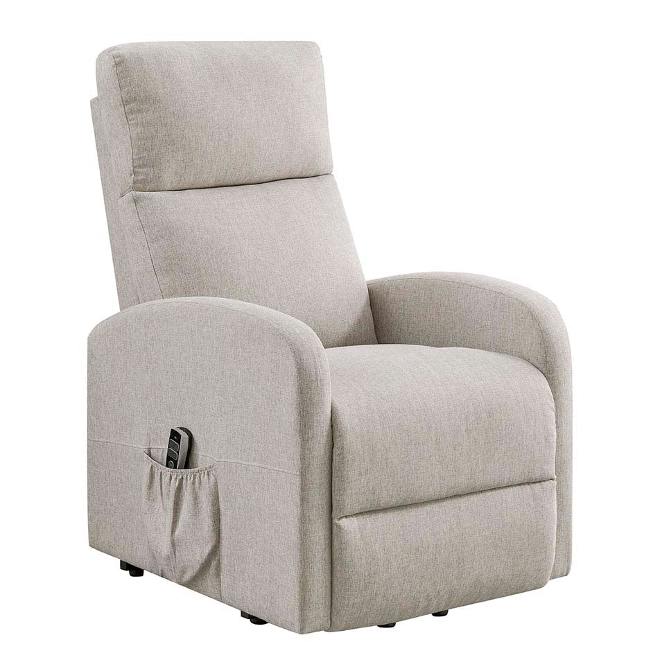 Barker Lift & Tilt Cream Recliner Chair (Dual Motor)
