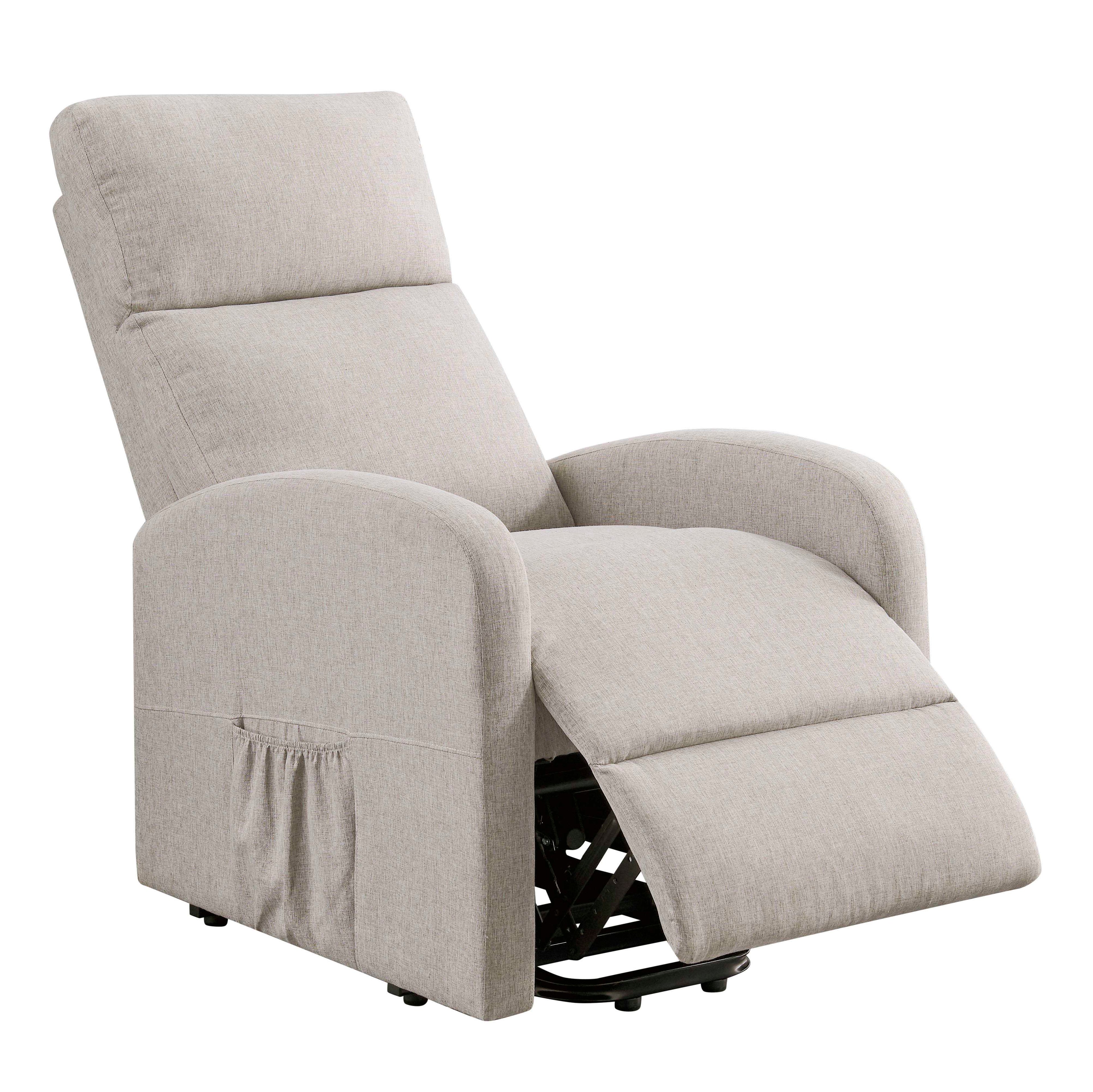 Barker Lift & Tilt Cream Recliner Chair (Dual Motor)