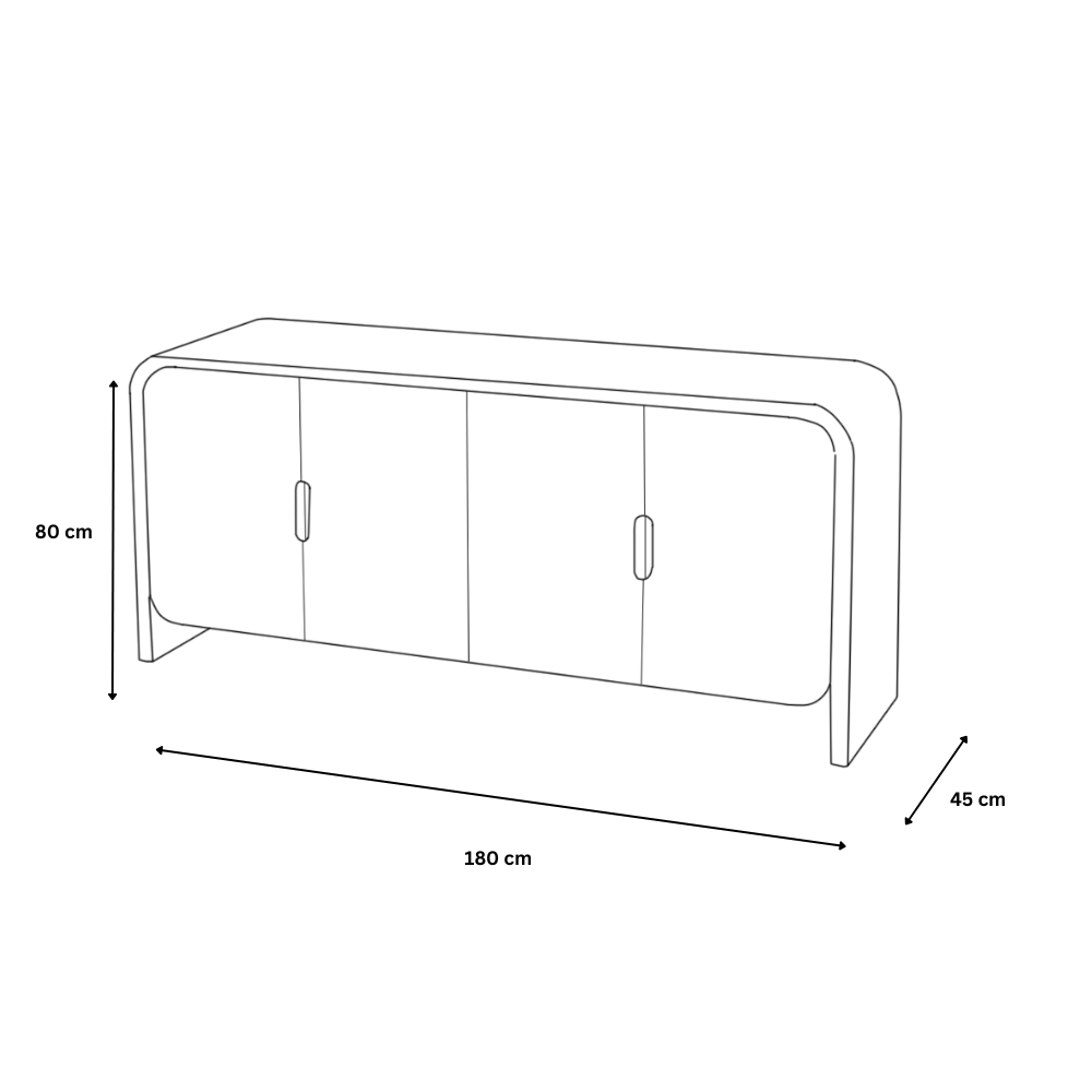 Cali 4 Door Sideboard