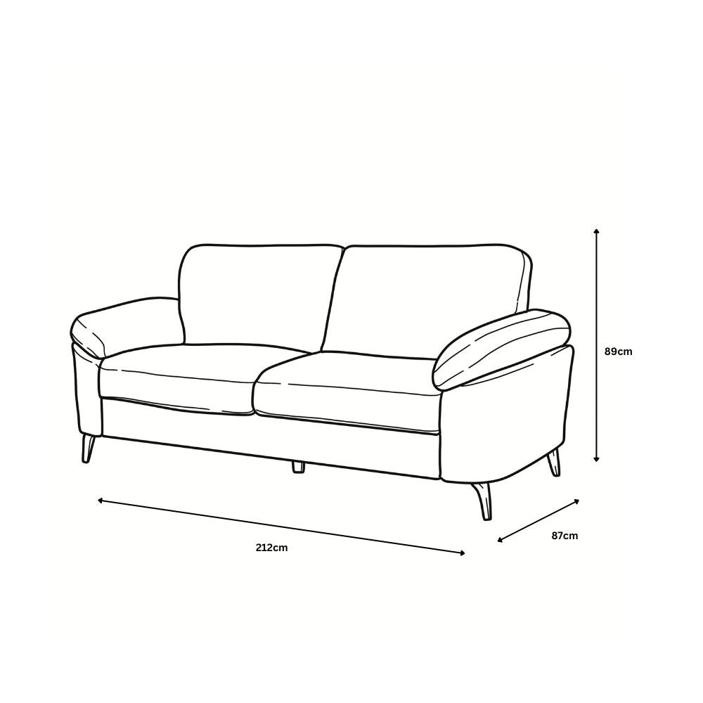 Camden 3 Seater in Cream