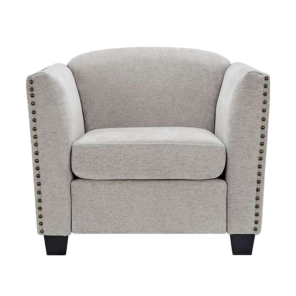 Dawson Studded Cream Armchair