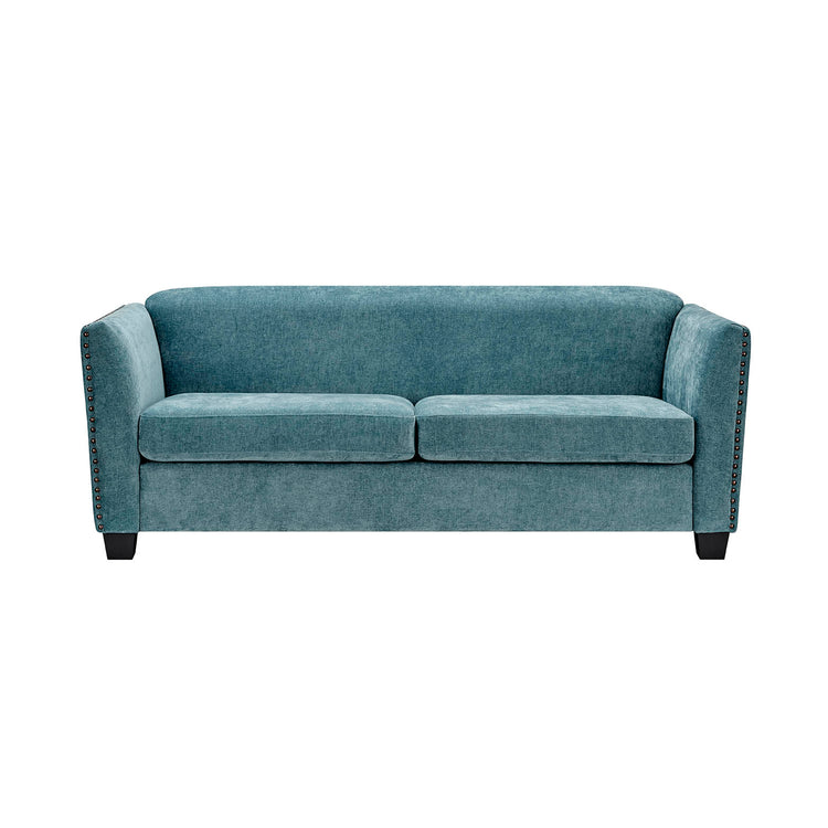 Dawson Studded 3 Seater Teal Sofa