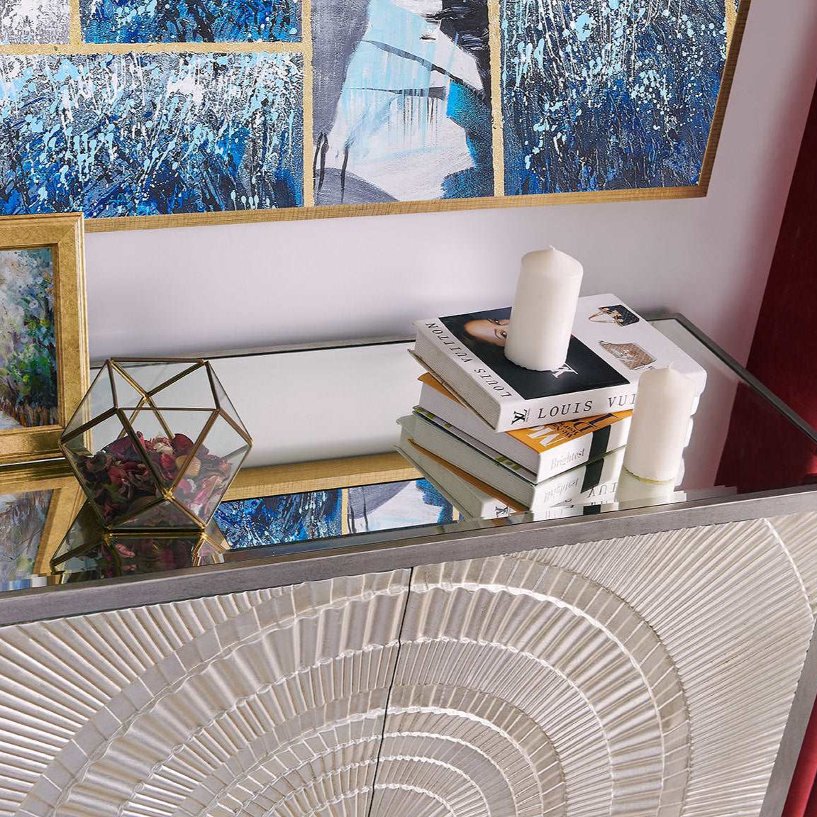 Frenso 2 Door Chest - Silver
