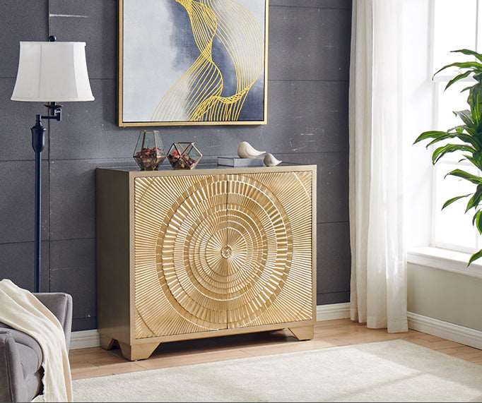 Frenso 2 Door Chest - Gold