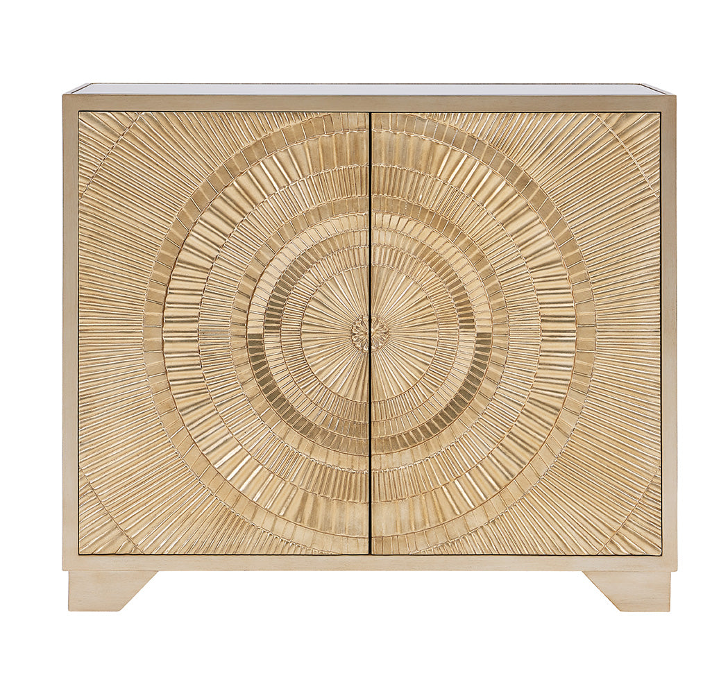 Frenso 2 Door Gold Geometric Chest