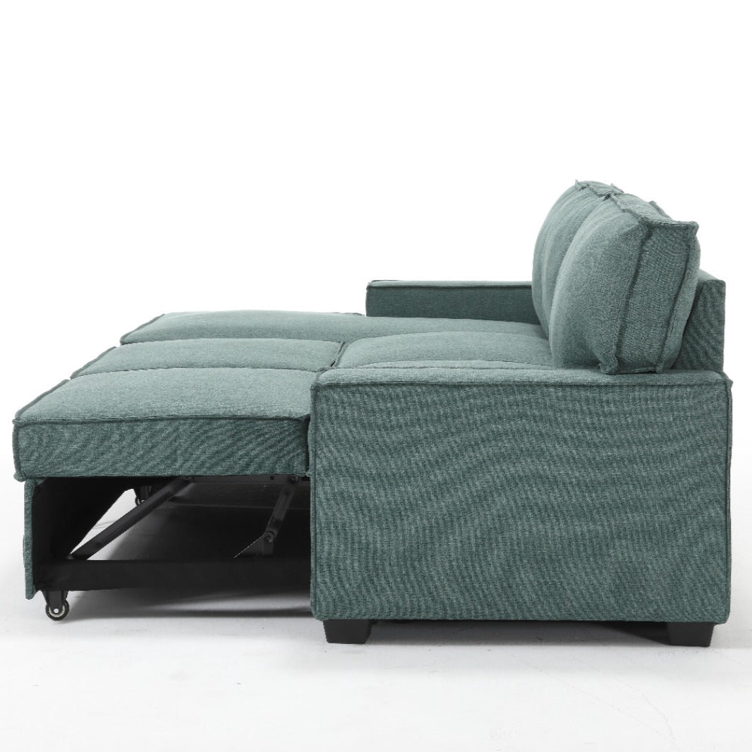 Side profile of sofa bed