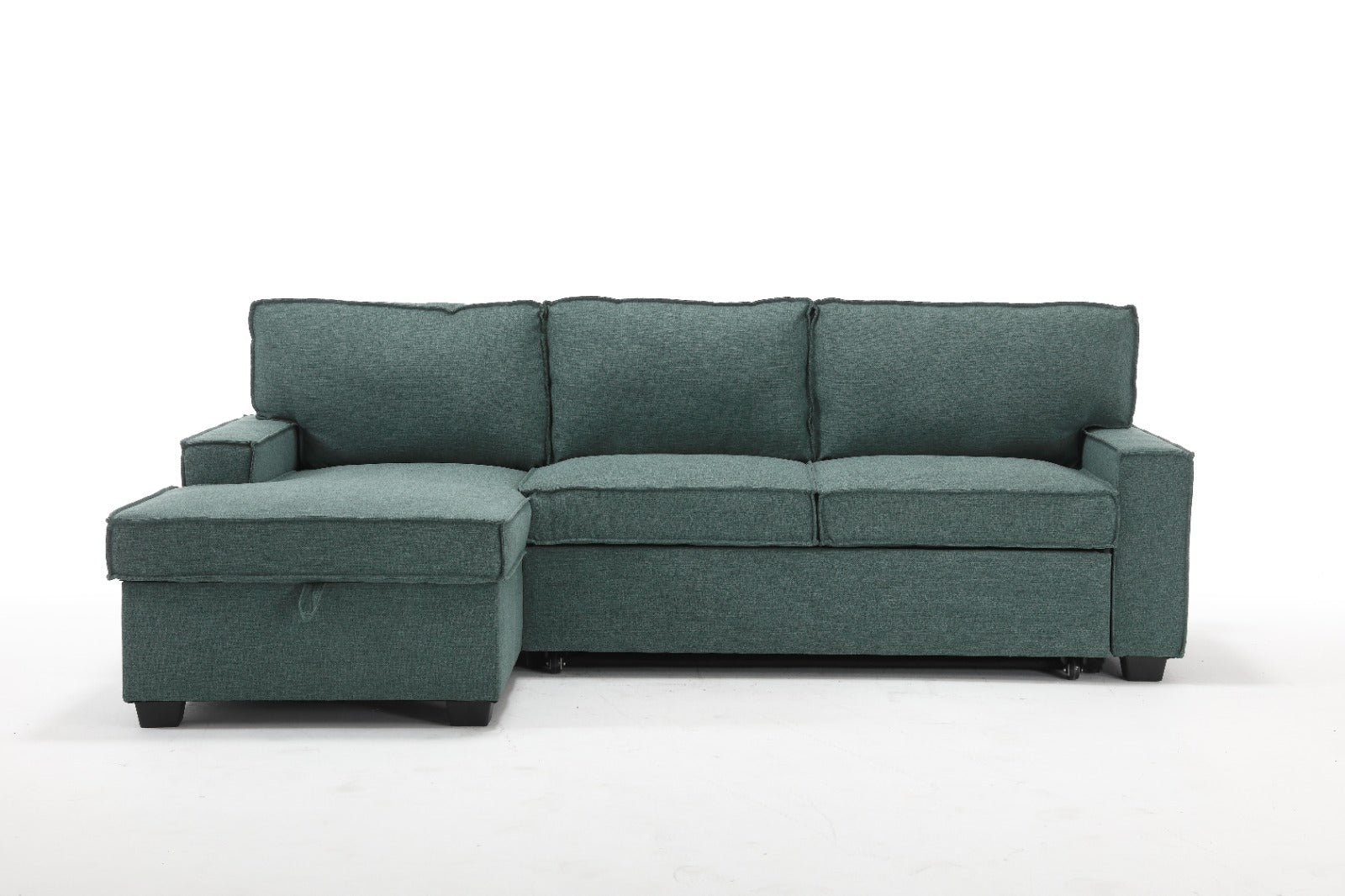 Havar Corner Sofa Bed: Teal (Left)