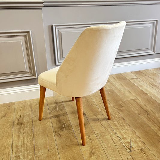 Hazal Dining Chair - Beige / Walnut (Set of 6)