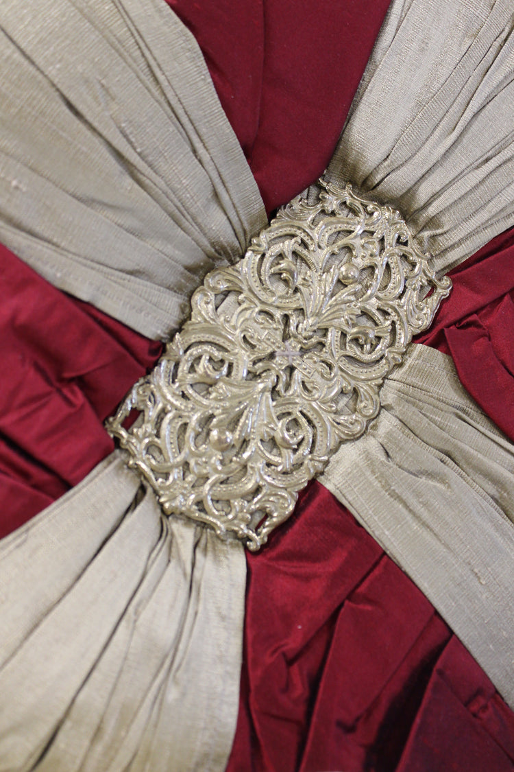 Red and Gold Accent Pillow