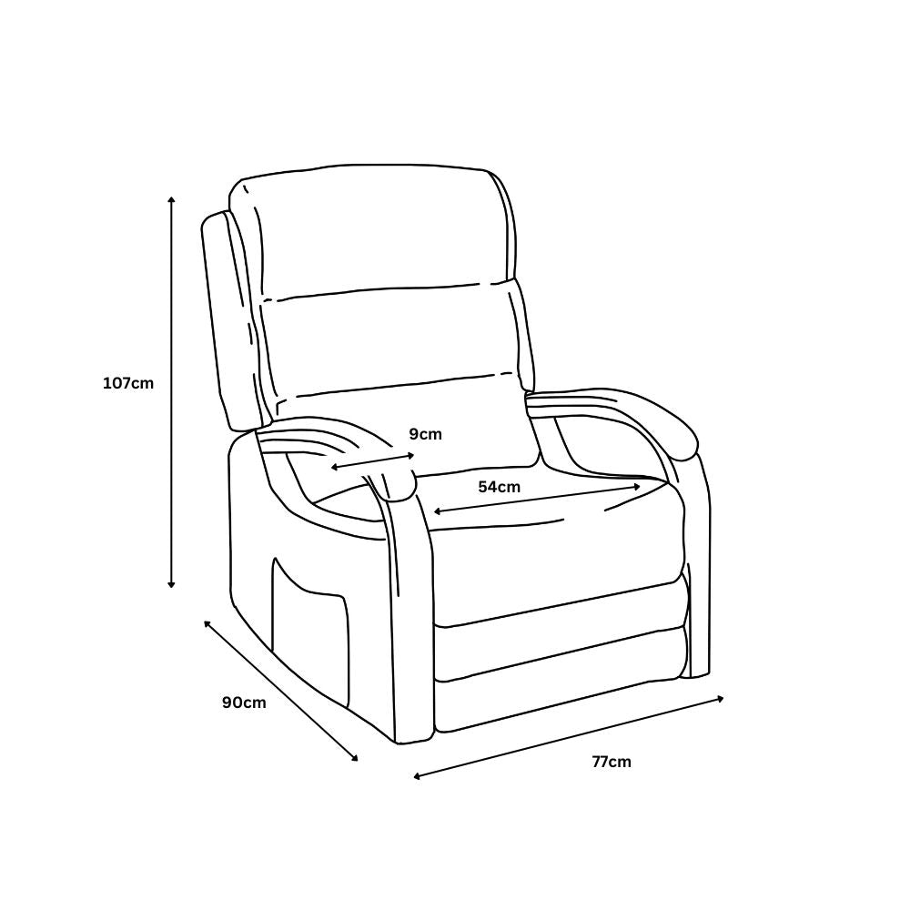 Westin Lift & Tilt Cream Recliner Chair Denim Blue (Dual Motor)