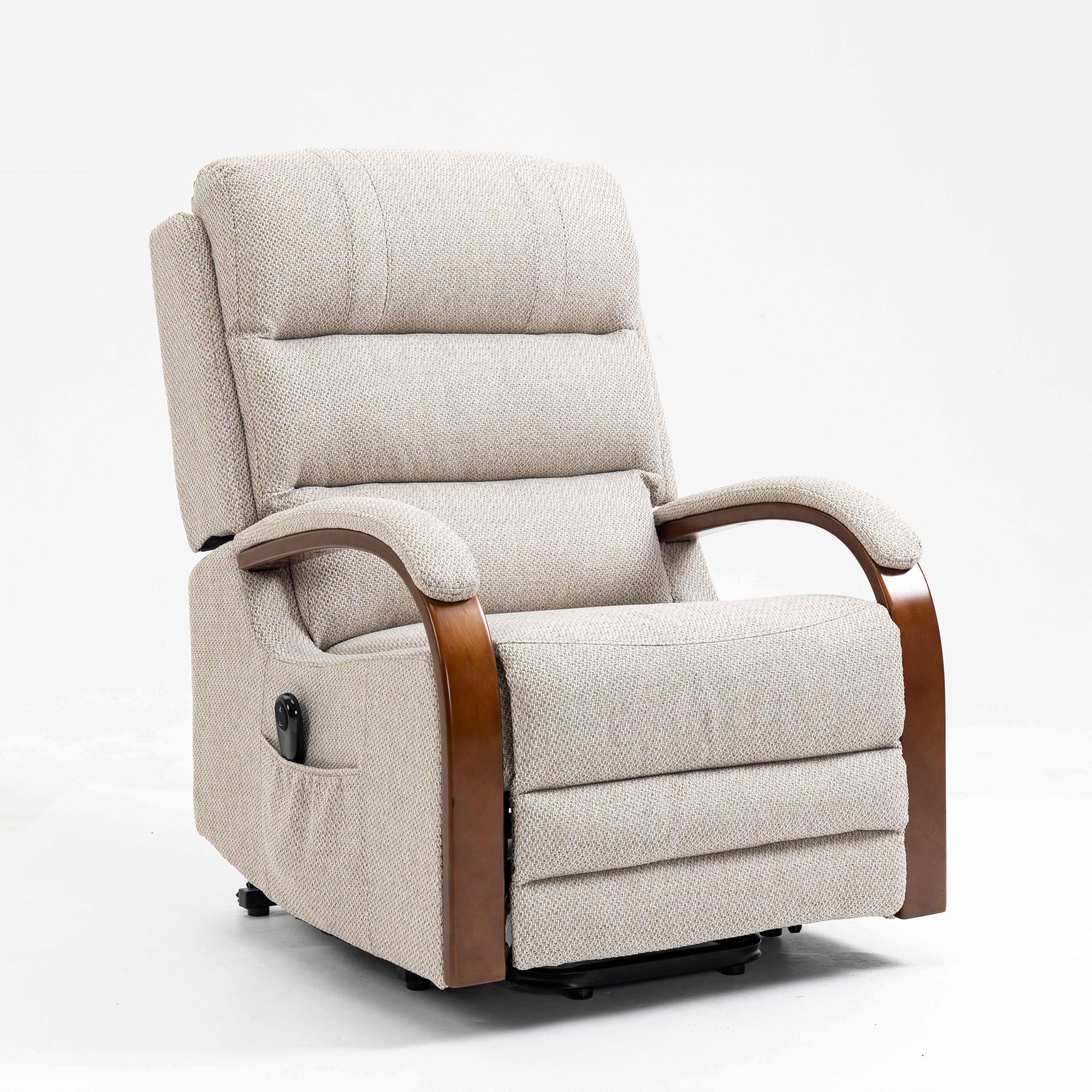 Westin Lift & Tilt Cream Recliner Chair Beige (Dual Motor)