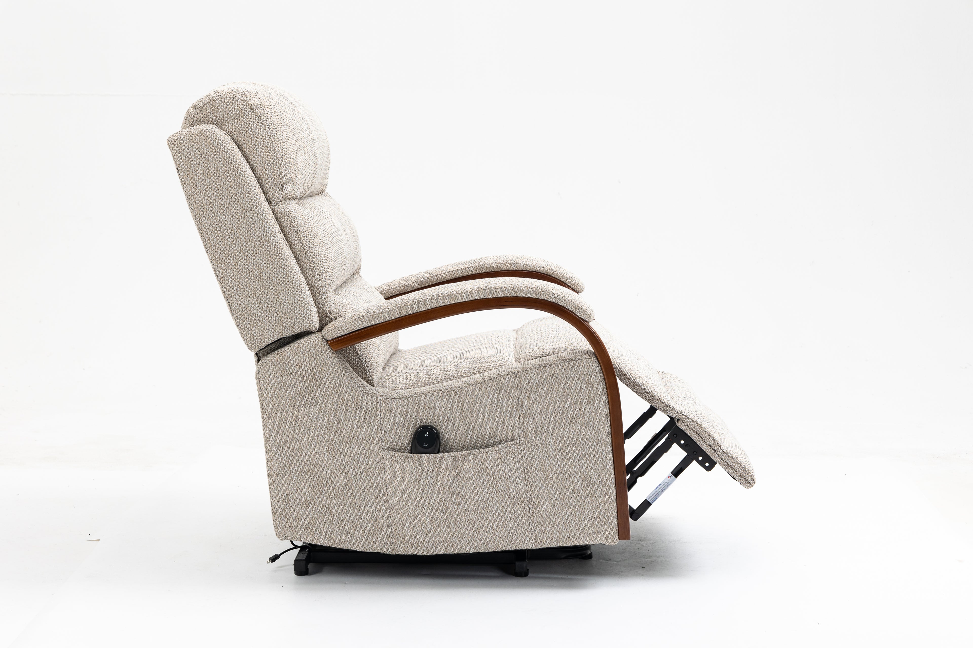 Westin Lift & Tilt Cream Recliner Chair Beige (Dual Motor)