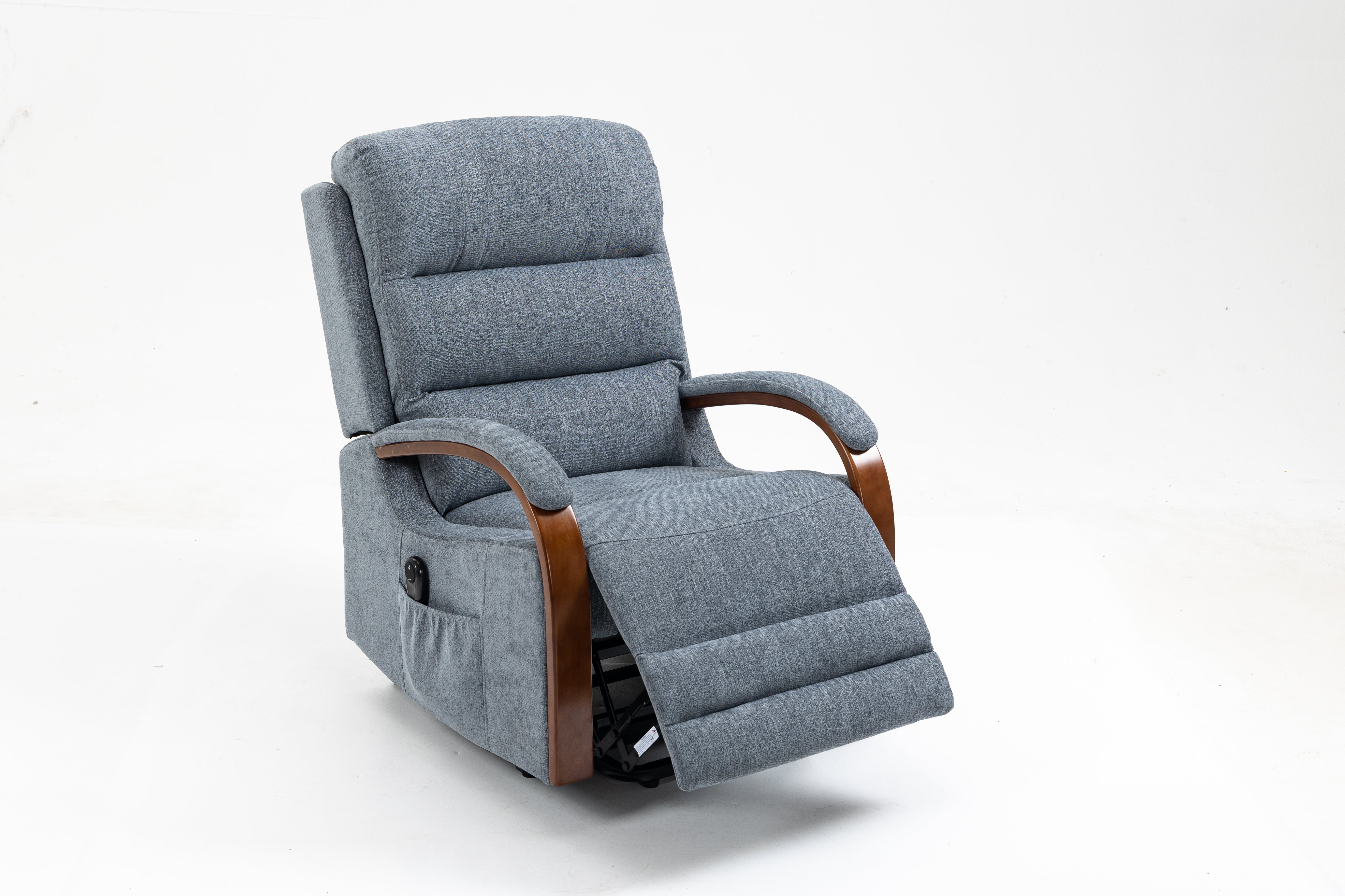 Westin Lift & Tilt Cream Recliner Chair Denim Blue (Dual Motor)