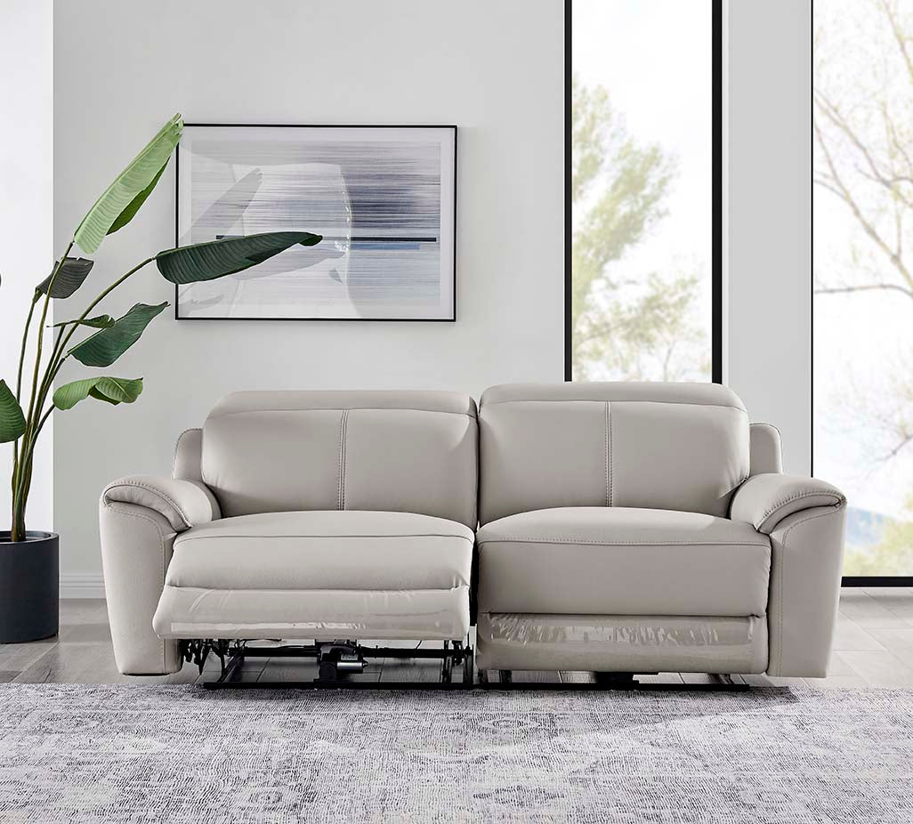 Madrid 3 Seater Electric Recliner - Light Grey