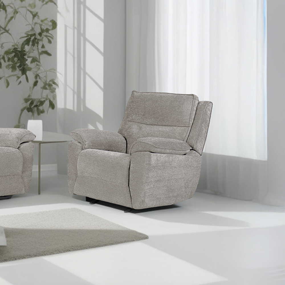 Midtown Recliner Chair in Light Grey