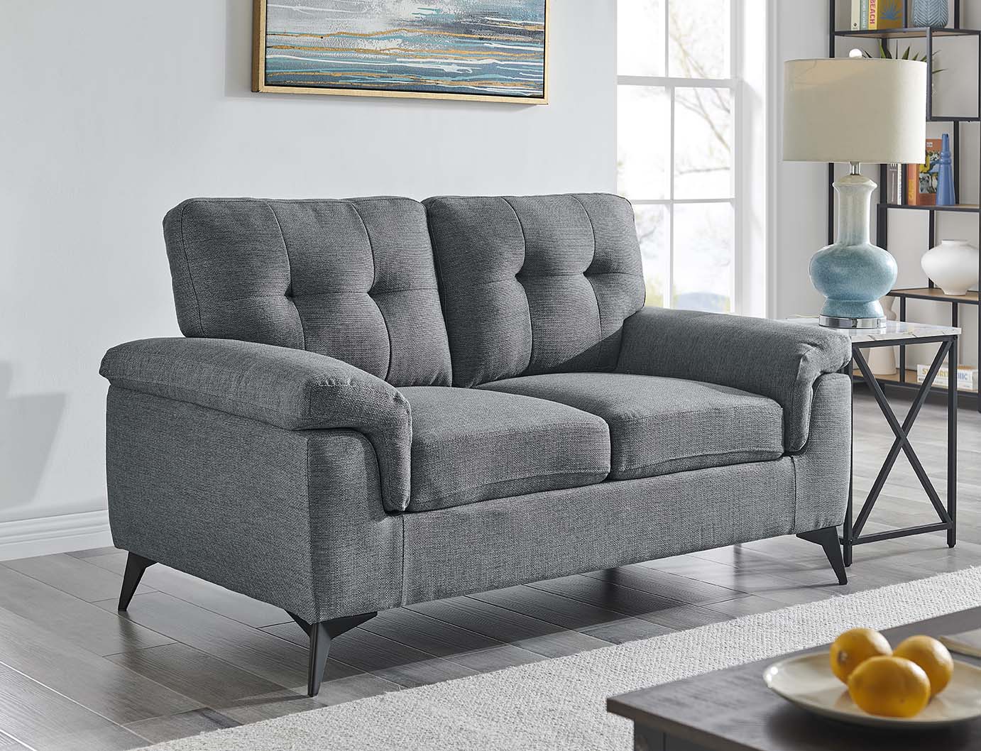 Ottawa Dark Grey 2 Seater Sofa