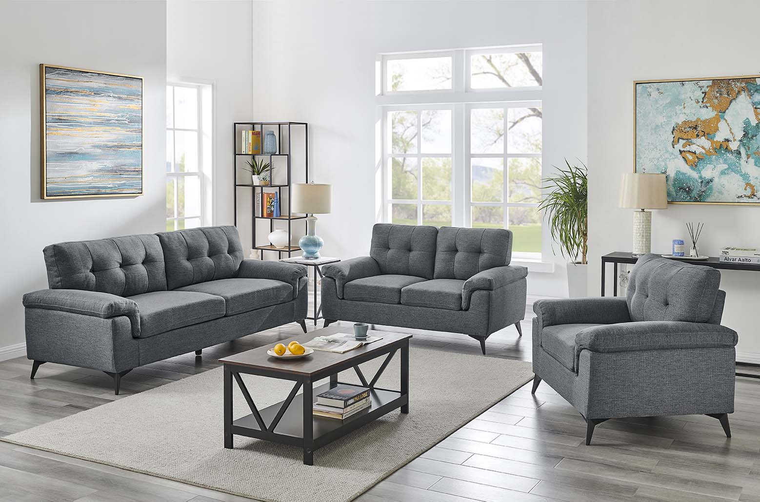 Ottawa Dark Grey 2 Seater Sofa