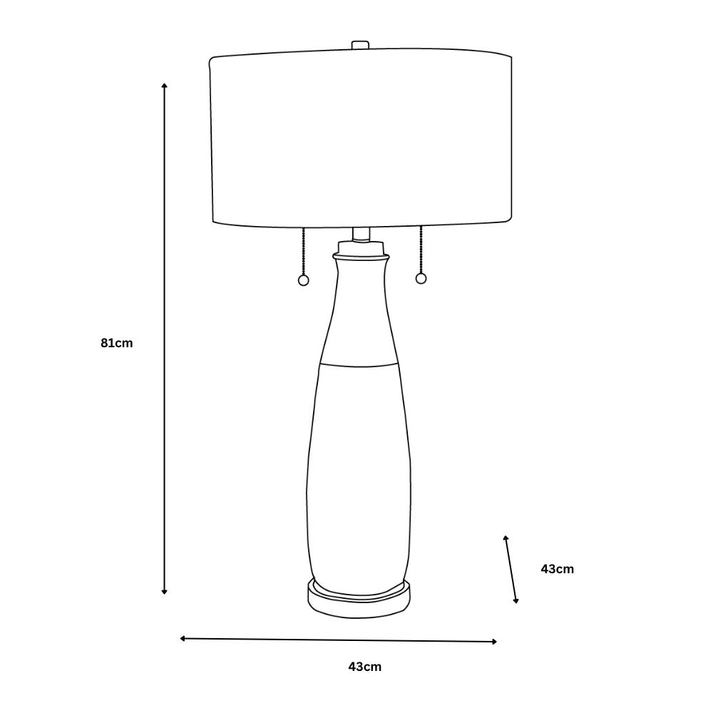 Oscar Brown White Table Lamp