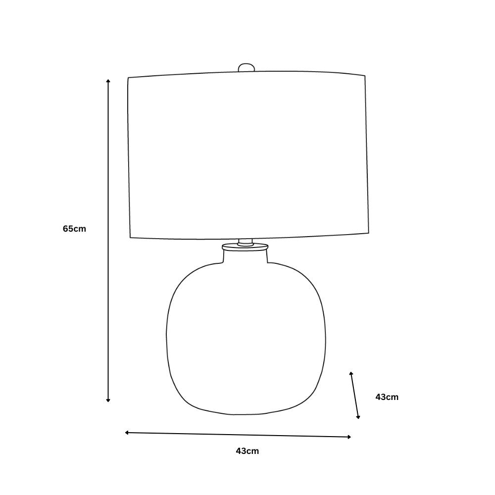 Preston Grey Glass Table Lamp