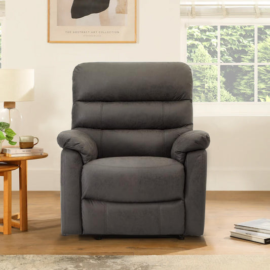 Taylor Recliner Chair - Leather Air - Antique Grey