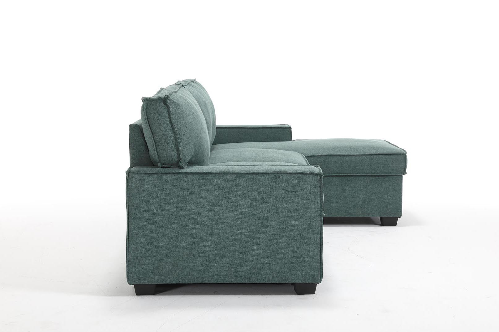 Havar Corner Sofa Bed: Teal (Right)