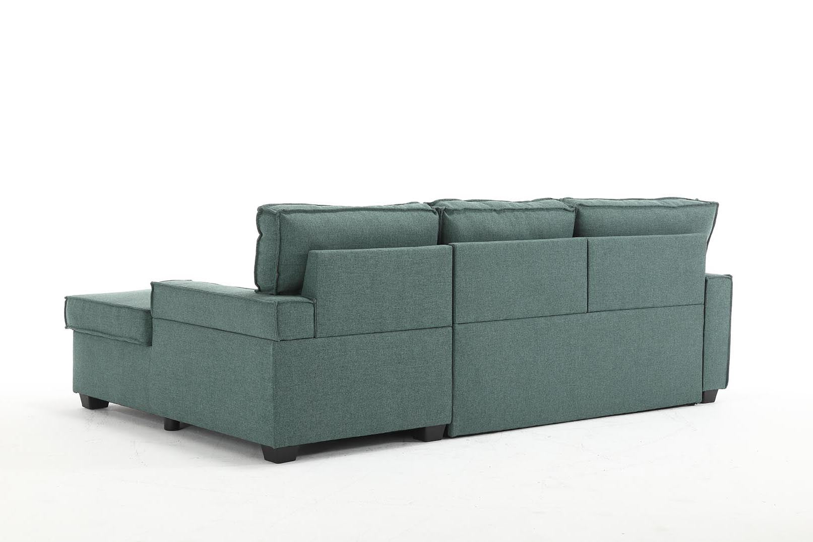 Havar Corner Sofa Bed: Teal (Right)