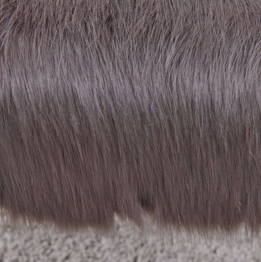 Faux Sheepskin Dressing Table Stool - Grey