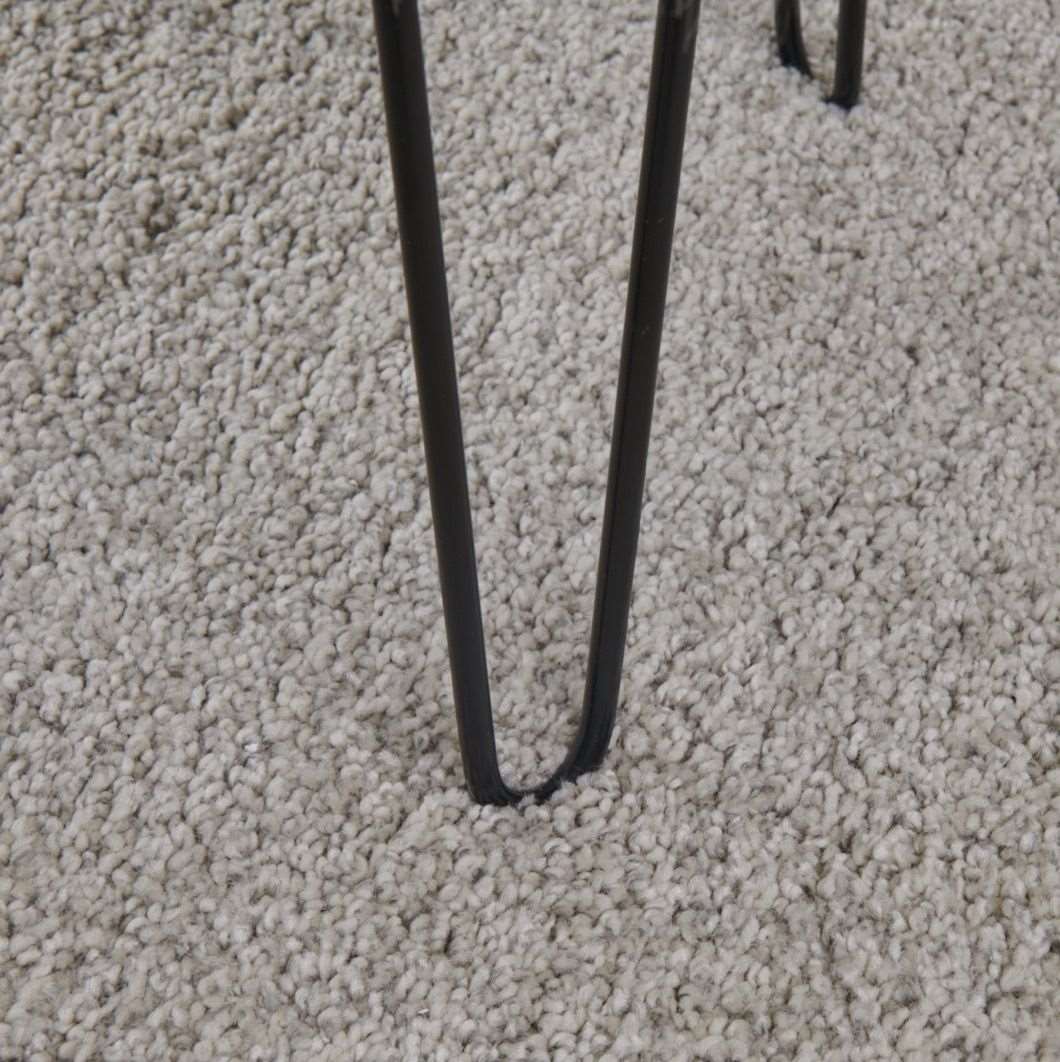 Faux Sheepskin Dressing Table Stool - Grey