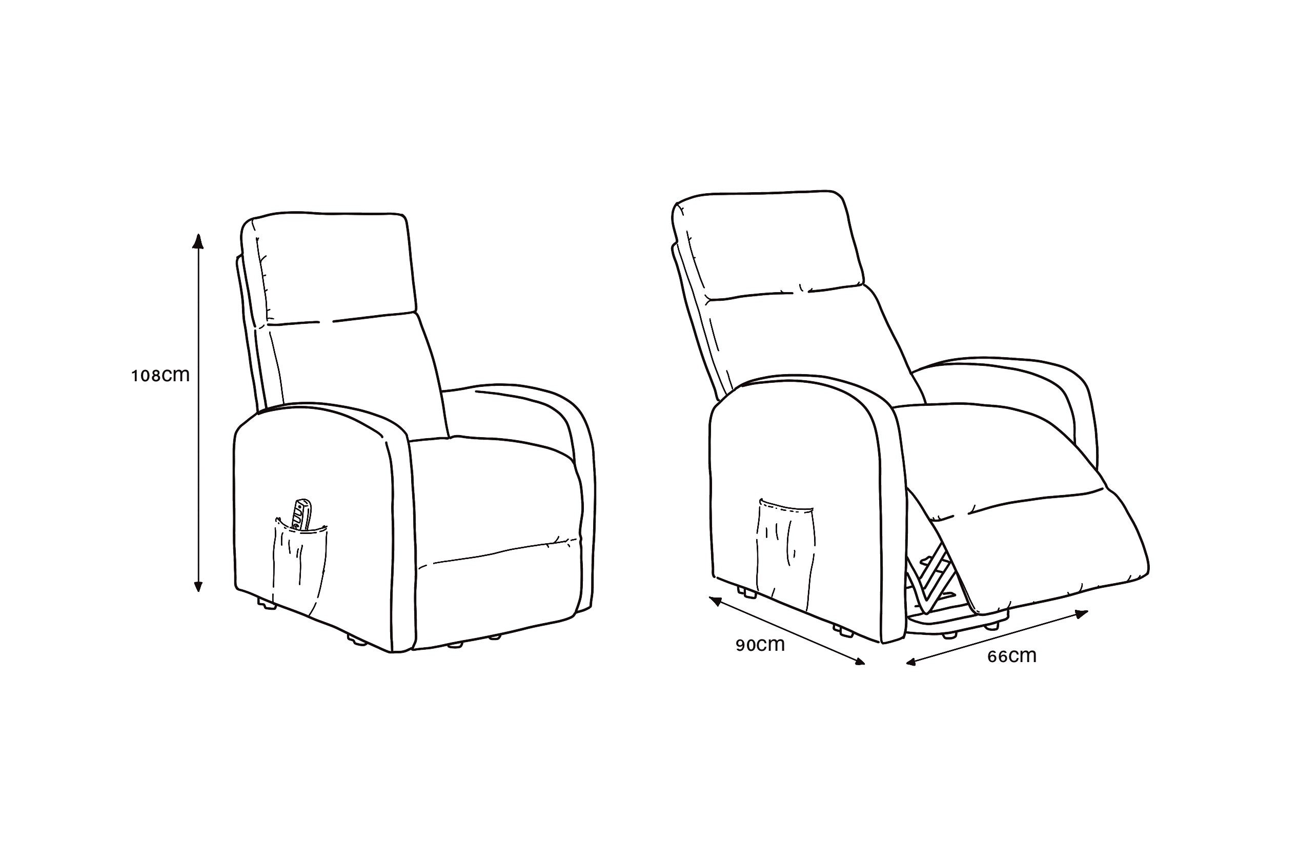 Barker Lift & Tilt Cream Recliner Chair (Dual Motor)