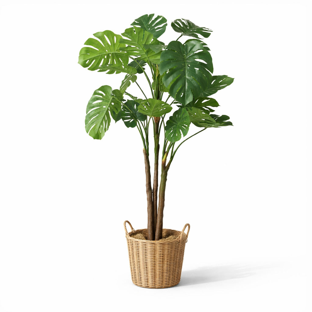 faux monstera plant large 2m Artificial Monstera Plant in Pot – Lush and Vibrant Indoor Decoration – Orchard Home