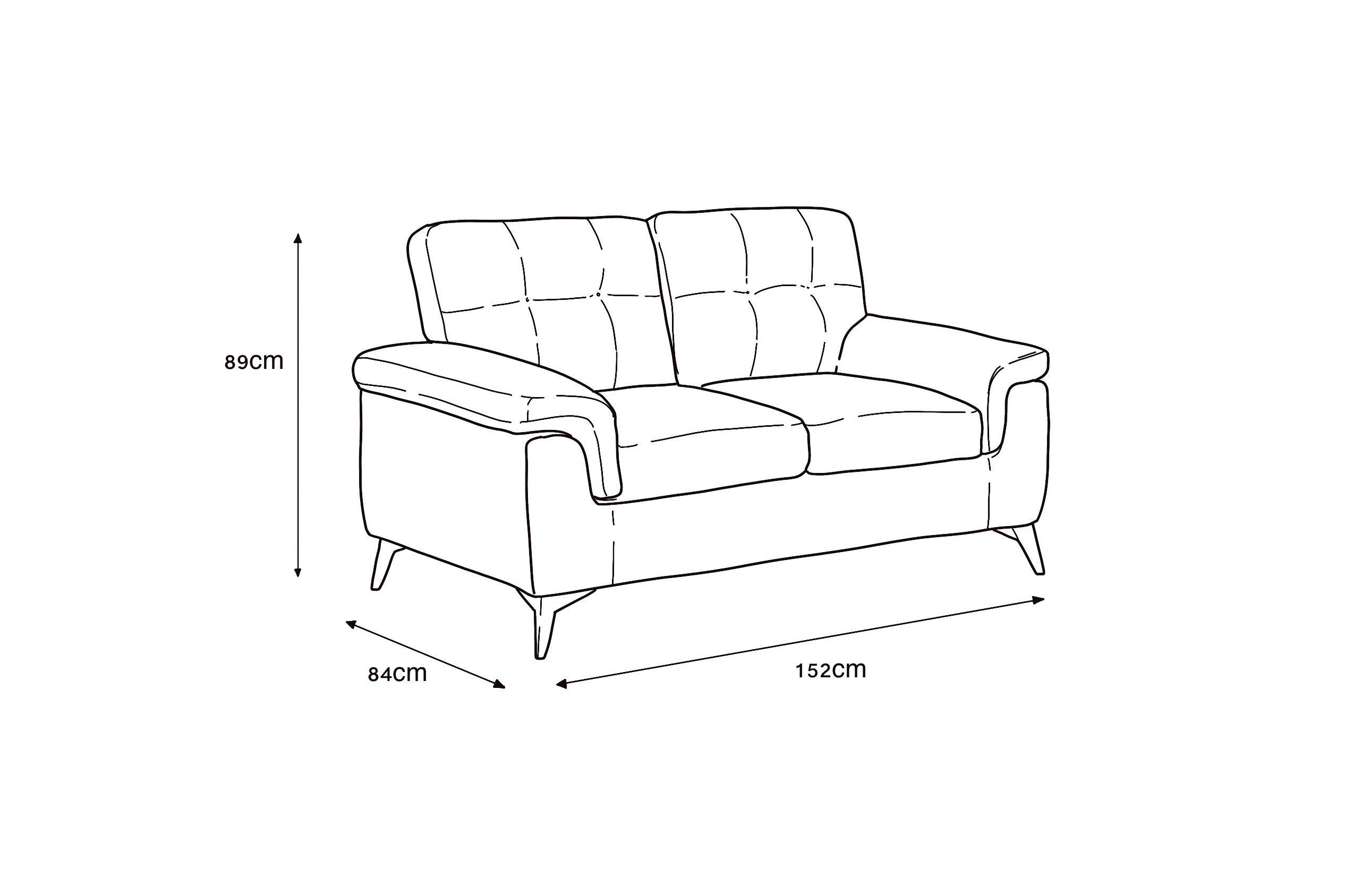 Ottawa Dark Grey 2 Seater Sofa