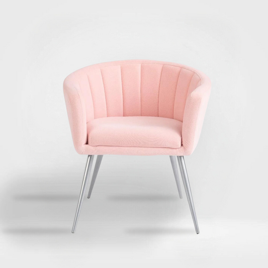Lillie Pink Velvet Tub Chair