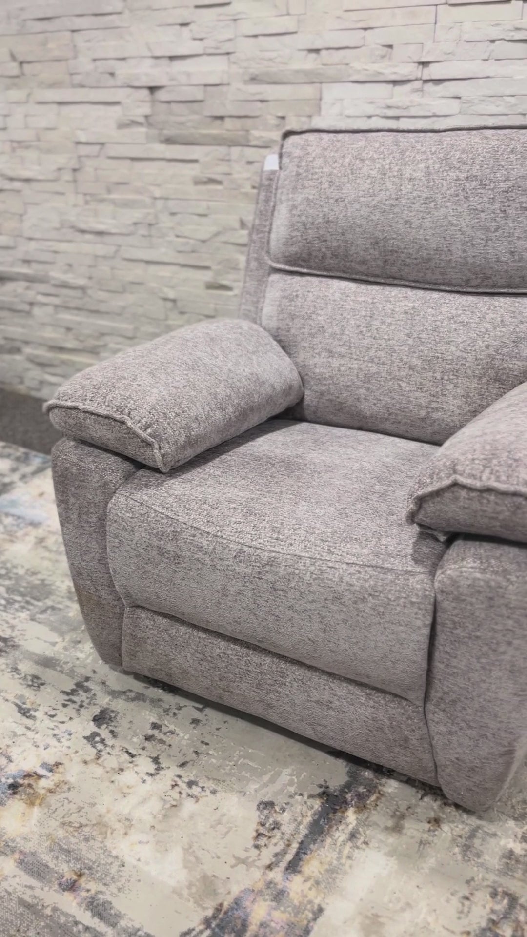 Midtown Recliner Chair in Light Grey