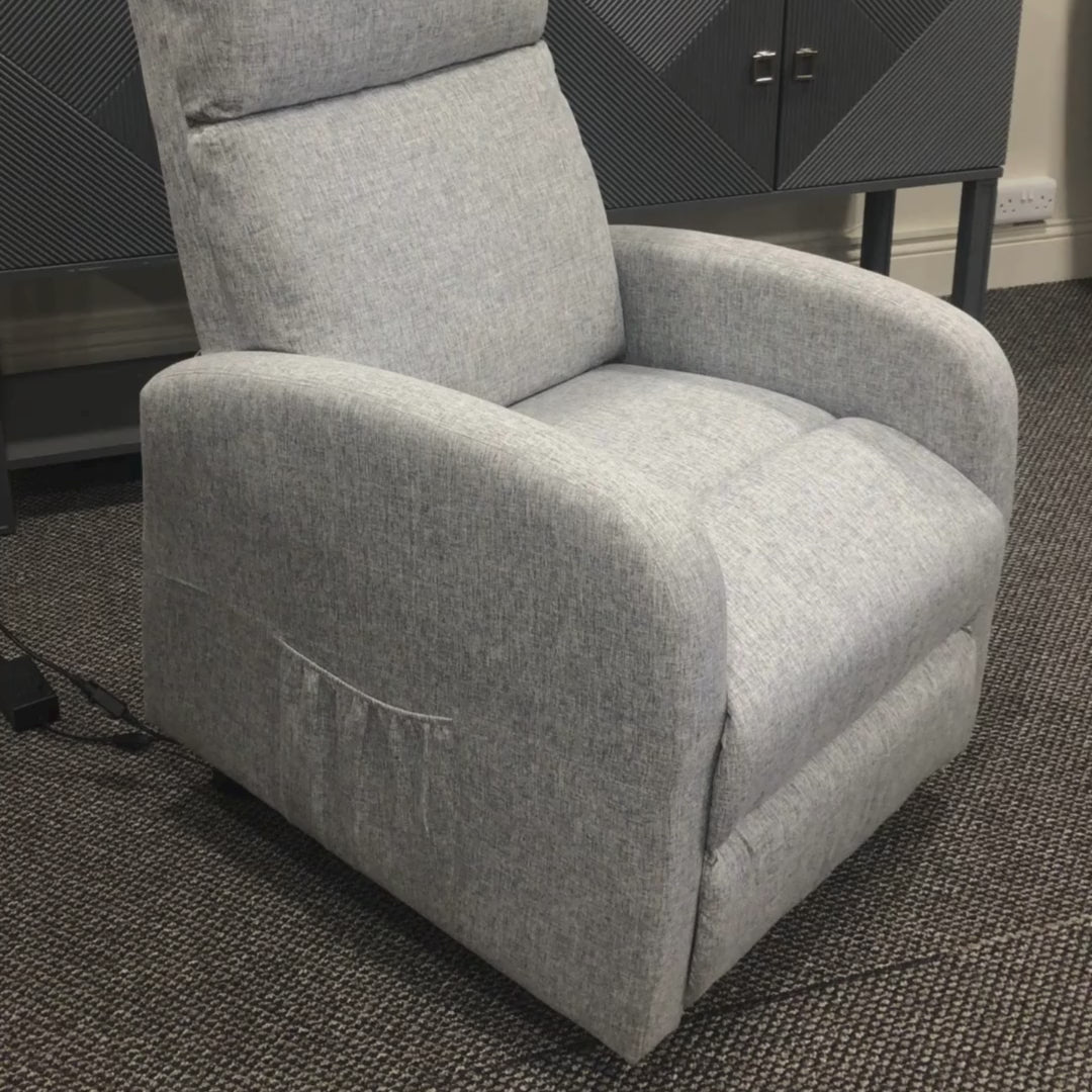 Barker Lift & Tilt Cream Recliner Chair (Dual Motor)