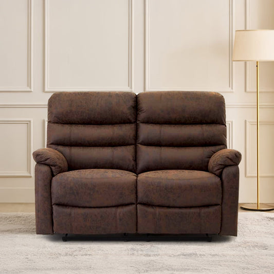 Taylor 2 Seater Recliner - Leather Air - Antique Brown