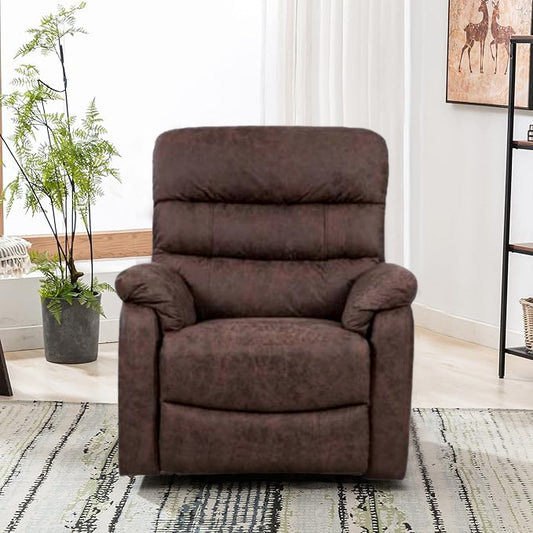 Taylor Recliner Chair - Leather Air - Antique Brown