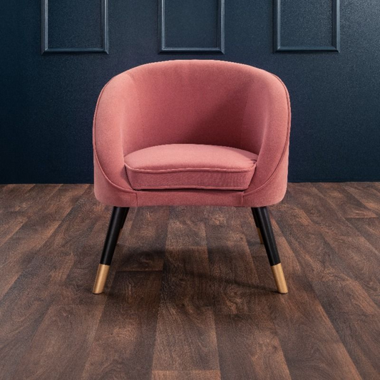 Oakley Pink Velvet Tub Chair