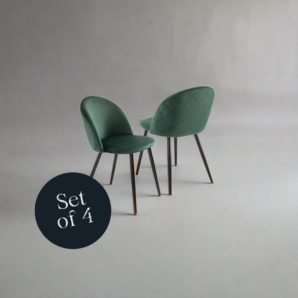 Lotus Dining Chair - Emerald Green  (Set of 4)