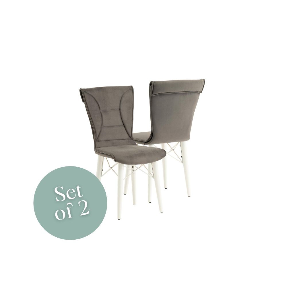 Lukas Dining Chair - Charcoal Grey  (Set of 2)