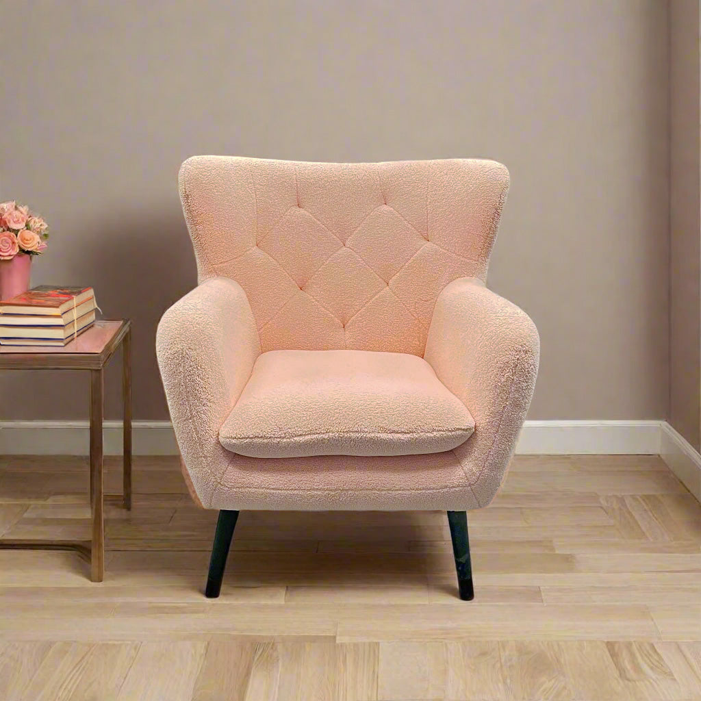 Yak Pink Sheepskin Armchair