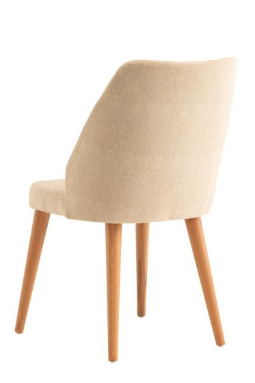Hazal Dining Chair - Beige / Walnut (Set of 6)