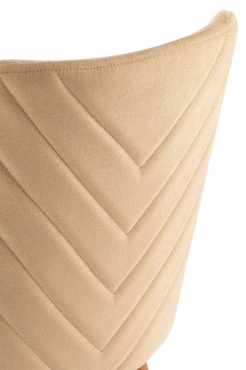 Zara Dining Chair - Beige / Walnut (Set of 6)