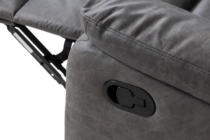 Taylor Recliner Chair - Leather Air - Antique Grey