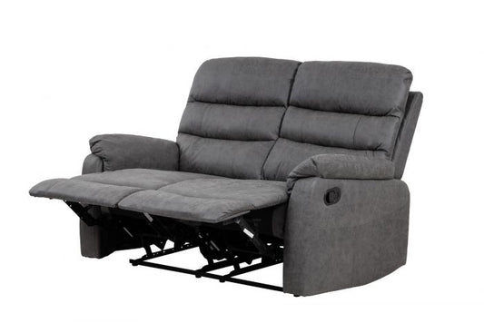 Taylor 2 Seater Recliner - Leather Air - Antique Grey