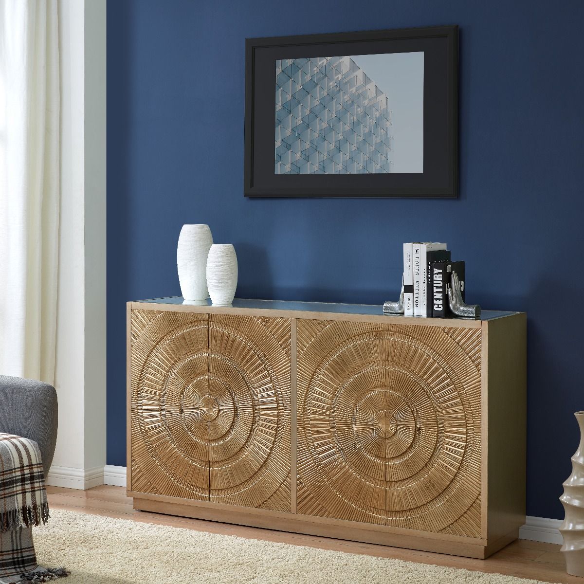 Frenso 4 Door Sideboard - Gold