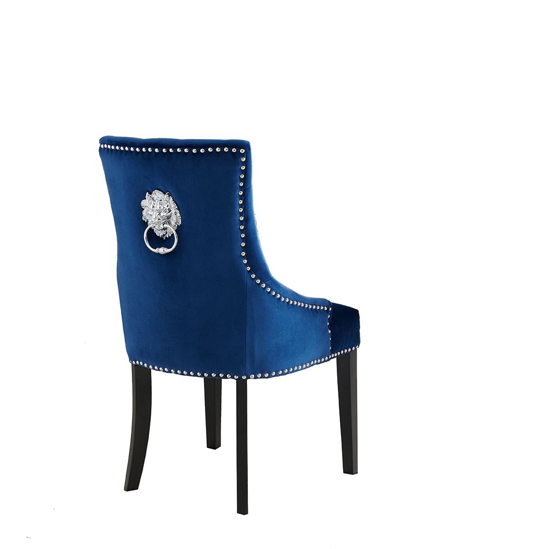 Lion Knocker Dining Chair-Royal Blue Velvet