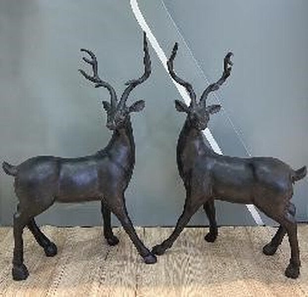 Pair of Standing Stag Statues